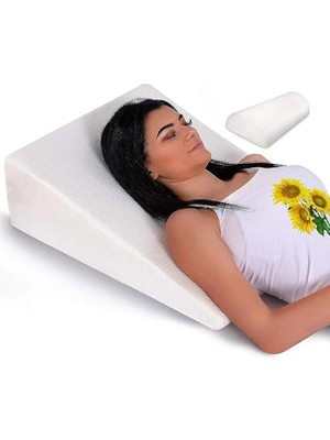 Köpük ve Ultra Rahat Üst Yüzeyli Uyku Için Yatak Kama Yastığı - Uyku Apnesi, Asit Reflü Rahatlatma, ve Ameliyat Sonrası Için Kama Yastık - Sırt Ağrısı Rahatlatma Için Köpük Kama Yastık