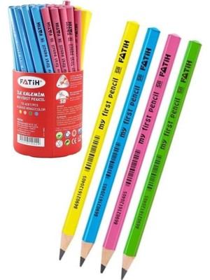 Kalemim Jumbo Üçgen Başlangıç Kalemi Siyah 4 Adet Fatih Jumbo Kurşun Kalem Triangular