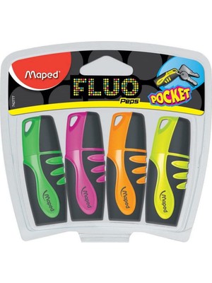 742777 Fluo Peps Mini Fosforlu Kalem 4 Lü