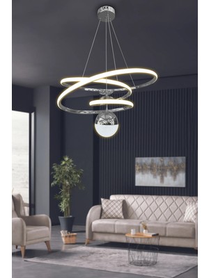 G-Light Eylül Tek Toplu 3 mt Modern LED Sarkıt Avize – Salon & Oturma Odası – 3 Işık Modu – Ayarlanabilir