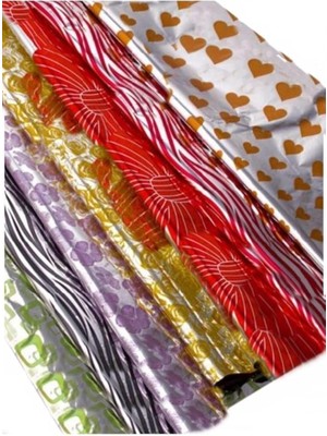 Adet 35X45 cm Bantlı Metalize Hediye Poşeti Kendinden Bantlı Renkli Poşet Hediye Paketi