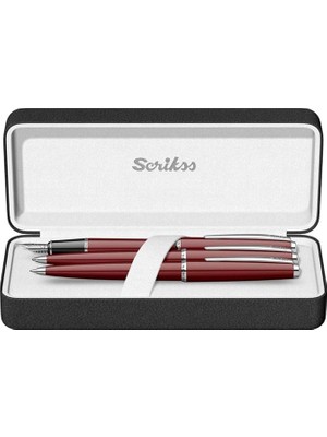 Vintage 33 Dolma Kalemtükenmez Kalem Takım Bordo