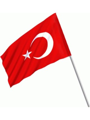 Bayrağı Sopalı Yıkanabilir Alpaka Kumaş 30X45CM