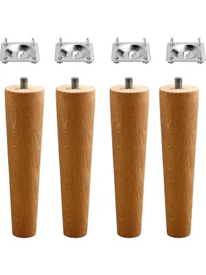 Set Ahşap 15 cm Mobilya Koltuk Kanepe Sehpa Masa Ayağı Ayakları M8 Civatalı Bağlantı Aparatlı