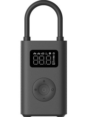 Taşınabilir Elektrikli Hava Kompresörü 2 - Taşınabilir Hava Kompresörü (0,2 10,3 BAR/3-150 Psi, 6 Mod, 2000 Mah Pil, 14,4 Wh, Usb-C Şarj, LED Ekran), Siyah (Es Versiyonu)