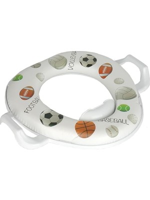 Çocuk Klozet Adaptörü Bebek Klozet Adaptörü Klozet Kapağı Kulplu - Tuvalet Eğitimi Aparatı