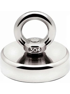 D48 Güçlü Neodyum Mıknatıs 48MM 75KG Askılı Fishing Salvage Magnet