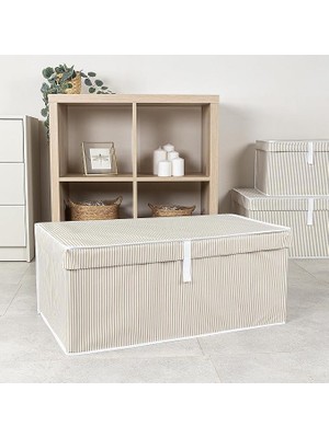 Kapısı Çok Amaçlı Düzenleyici Kapaklı Sandık Tipi Kutu Hurç Organizer (70 x 40 x 30, Kahverengi)