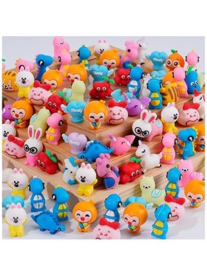 Başlığı Figürlü 30 Adet Kalem Süsü Kızlar Için Değişik Karkatür Hayvan Silikon Kalem Başlığı Sevimli Kalem Başlıkları