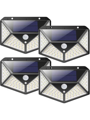 Adet Güneş Enerjili Solar Bahçe Duvar Lamba Aydınlatma 100 LED