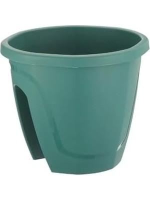 Balkon Saksı Askı Aparatı ile Birlikte 29,7cm, 7.5 Litre Yeşil