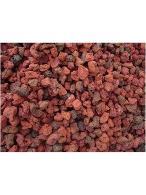 Akvaryum Taşı 3 kg 5-10 mm Akvaryum Pomzası Teraryum Taşı Kırmızı Pomza Lav Taşı Volkanik Cüruf