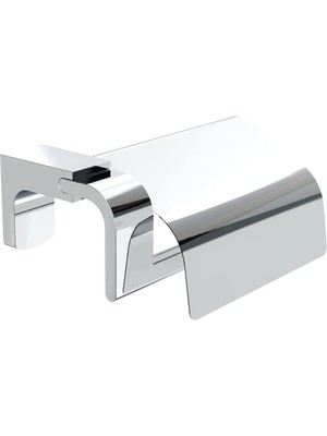 Banyo F1 Model Paslanmaz Krom Kapaklı Tuvalet Kağıdı Askısı, Tuvalet Kağıdı Tutacağı, Tuvalet Kağıtlığı 5 Yıl Garantili