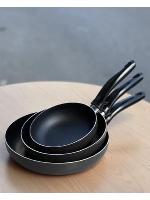 Parça Teflon Tava Sahan Seti 16/20/24 cm Yanmaz Yapışmaz Sahan Seti