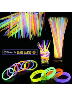 Shop-Mağaza Glow Parti Malzemeleri, Doğum, Düğün Favors, Karışık Renkli Işık Stick, 25PCS Için Bilezikler Bilek Bandı Neon Kolye Sticks Kırpma
