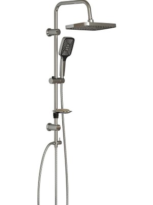 Bagno Mega Kare Tepe Robot Duşu Seti - Parlak Krom