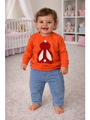 Baby Buu Tavşan Desenli Mevsimlik Unisex Günlük Alt Üst Bebek Takım