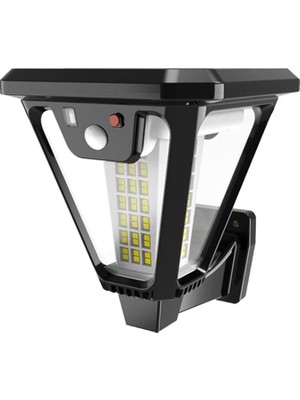 HS-V83 Solar Sensörlü 100 Smd Ledli 3 Modlu Bahçe ve Duvar Lambası