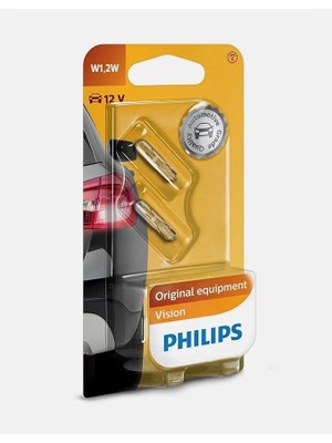 Vision T5 W1,2W 12V Orijinal Otomotiv Ampulü, 2'li Paket