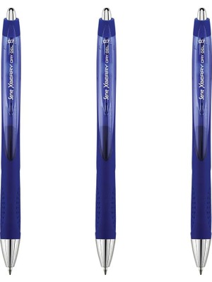 Xberry Jel Kalem 07MM Yuvarlak Uc K.mavı 03 3lu Set