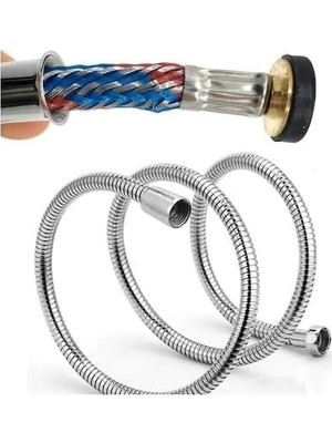 Paslanmaz Kırılmaz Çelik Örgülü Duş Hortumu 150 cm 120 gr Birinci Kalite Tüm Duş Başlıklarına Uyumlu