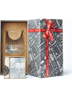 Klasik Viski Bardağı Hediye Seti - Hediye Kutulu 12 Parça Viski Taşı - Babalar Için , Erkekler ve Ka