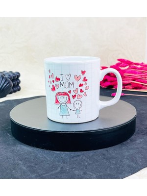 Çizgi Anne Çocuk Tasarımlı Kupa Bardak (Çizgi Anne Erkek Çocuk Tasarımlı Kupa Bardak)