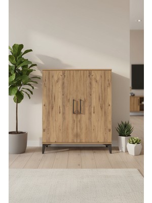 Silva Şifonyer 2 Raflı 2 Kapaklı Çam - 88X30X106 cm