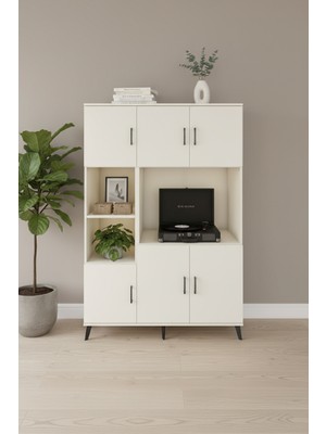 Aura Gardrop 9 Raflı 6 Kapaklı 132 cm Aytaşı Gardırop