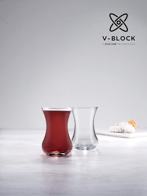 Pasabahce 42381S00 V Block Ince Belli 6'lı Çay Bardağı
