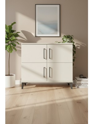 Silva Şifonyer 3 Raflı 4 Kapaklı 88X30X80 Aytaşı Şifonyer