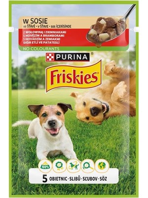 Vento Store Friskies Yetişkin Köpekler Için Sığır Etli Sebzeli Yaş Mama 85 Gram, 26 Adet