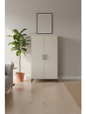 Silva 4 Raflı 2 Kapaklı Dolap 88X30X163 Aytaşı - Şık ve Pratik