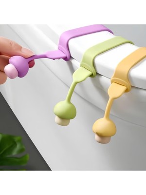 Vento Store 2 Adet Klozet Kapağı Hijyen Aparatı – Mantar Tasarım, Esnek Yapı ile Kolay Kullanım – Ellerinizin Ko