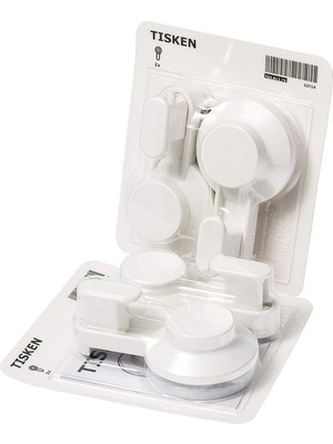 Ikea Tısken Vantuzlu Kanca; Beyaz; 4 Adet