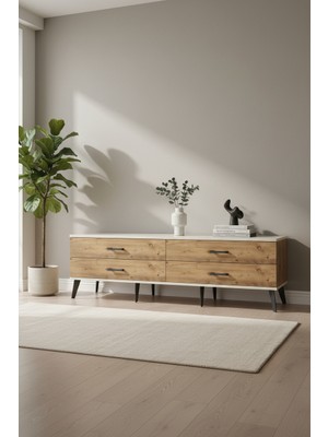 Silva Tv Ünitesi 4 Çekmeceli Antrasit-Aytaşı 176CM | Modern Tasarım