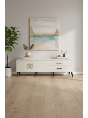 Silva Tv Ünitesi: 176 Cm, 2 Çekmece, 2 Kapaklı, Tek Raflı Aytaşı