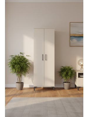 Silva Dolap: 2 Kapaklı Tek Raflı 60X30X182 Aytaşı Gardırop