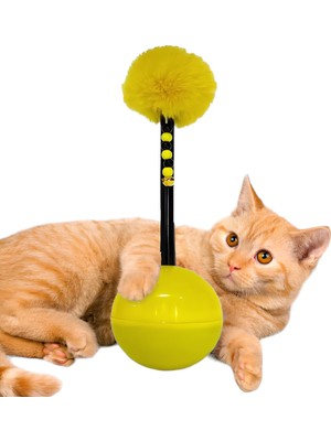 ® Dev Hacı Yatmaz Tüylü Zilli Kedi Oyuncağı 33CM (Xxl)