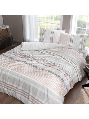 Vento Store Melanie Desenli Pamuk Nevresim Takımı, Taş, Tek Kişilik