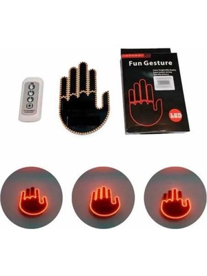 Pilli LED Işık Araç Camı Için Uzaktan Kumandalı El Simgesi - SA002G-6F4JI8