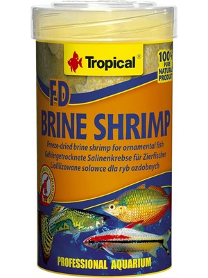 Vento Store Tropical Fd Brine Shrimp Kurutulmuş Küp Karides Süs Balık Yemi 100 ml 10 gr