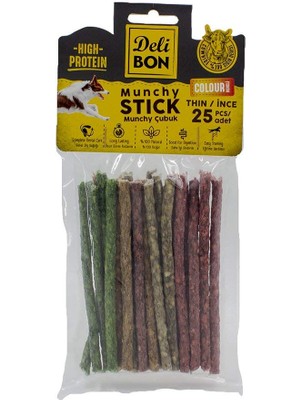 Doggie Deriden Munchy Çubuk Karışık Renk, THINX25PCS, Çok Renkli