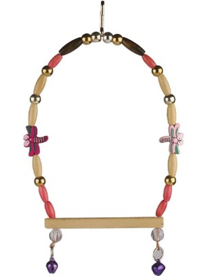 Vento Store Beak's Doğal Kuş Oyuncakları, Tahta Salıncak x 5 Adet