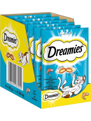 Vento Store Dreamies Somonlu Kedi Ödül Maması 60 G x 6 Adet, 1