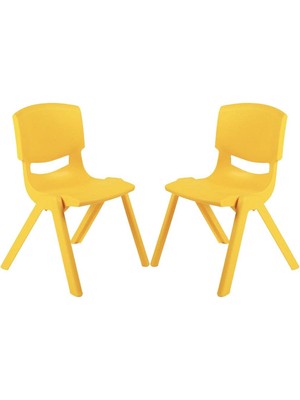 Fiore 2'li Set Büyük Şirin Çocuk Sandalyesi Sarı