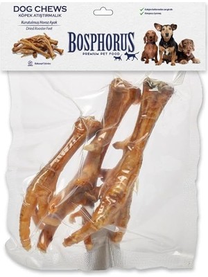 Bosphorus Köpek Çiğneme Ödülü, Kurutulmuş Horoz Ayak, 100 Gram