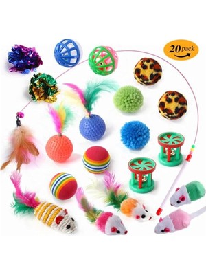 Vento Store Oltalı Kedi Oyun Topu Seti 20 Parça