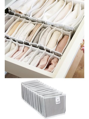 Pazar Kapısı Akordiyon Çekmece Içi Düzenleyici Organizer (5 Adet Gri, Medium)