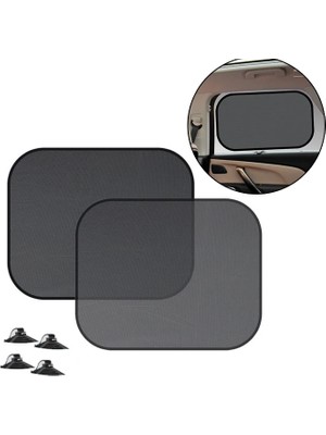 Ally Araç Oto Yan Cam Vantuzlu Güneşlik Kalkan 2 Adet 36X44CM-(5775) - SA002G-6FSHR9